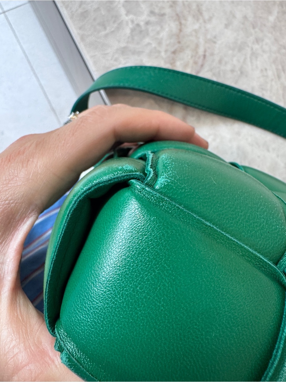 Bottega Veneta Padded Casette in ‘Racing Green’ Woven Leather Cross Body Bag - Picture 11 of 16